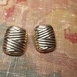 Goldtone Sheild Earrings